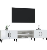 VidaXL Tv-meubel 180x31,5x40 cm bewerkt hout hoogglans wit