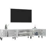 VidaXL Tv-meubel 180x31,5x40 cm bewerkt hout hoogglans wit