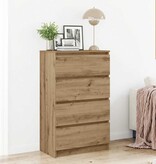 VidaXL Dressoir 60x35x98,5 cm bewerkt hout artisanaal eikenkleur