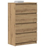 VidaXL Dressoir 60x35x98,5 cm bewerkt hout artisanaal eikenkleur