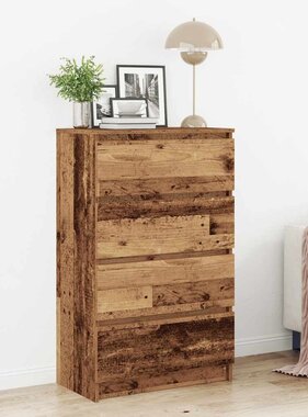 VidaXL Dressoir 60x35x98,5 cm spaanplaat oud hout