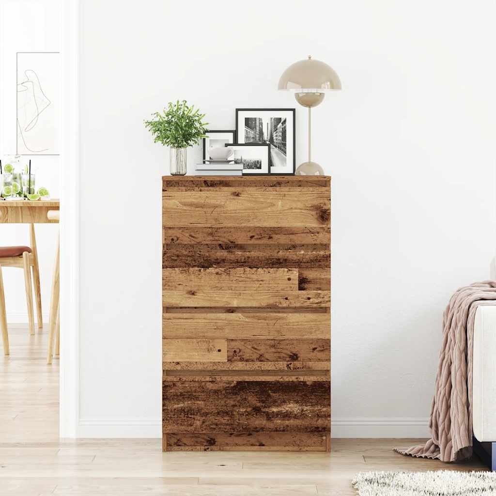 VidaXL Dressoir 60x35x98,5 cm spaanplaat oud hout