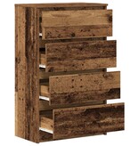 VidaXL Dressoir 60x35x98,5 cm spaanplaat oud hout