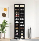 VidaXL Schoenenkast 54x34x183 cm spaanplaat zwart eikenkleurig