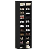 VidaXL Schoenenkast 54x34x183 cm spaanplaat zwart eikenkleurig