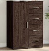 VidaXL Dressoir 60x31x84 cm bewerkt hout bruin eikenkleur