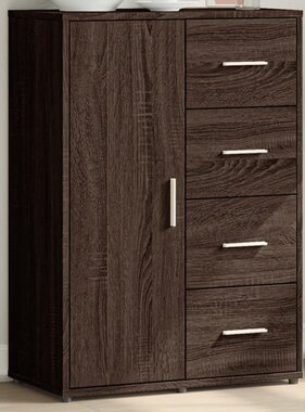 VidaXL Dressoir 60x31x84 cm bewerkt hout bruin eikenkleur