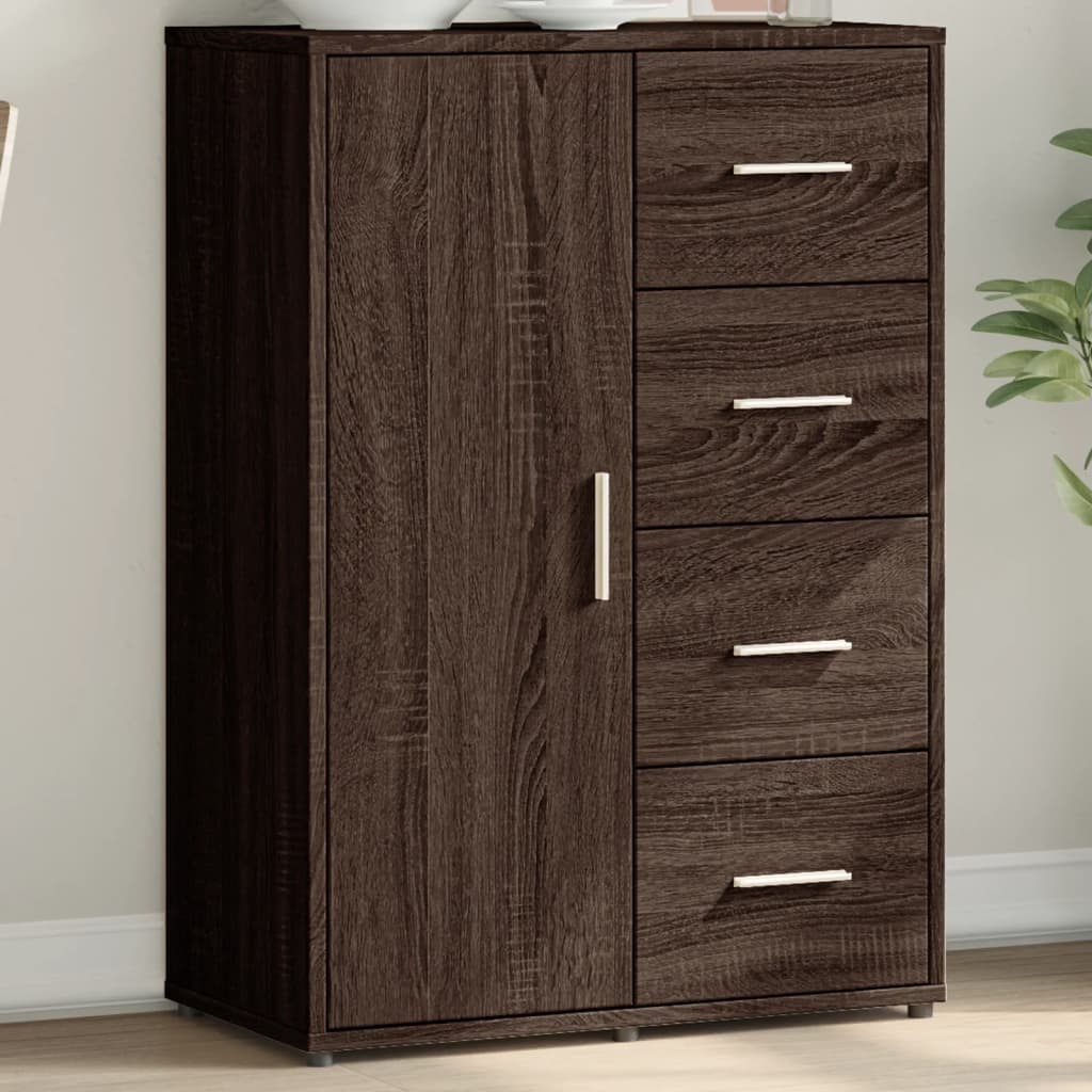 VidaXL Dressoir 60x31x84 cm bewerkt hout bruin eikenkleur