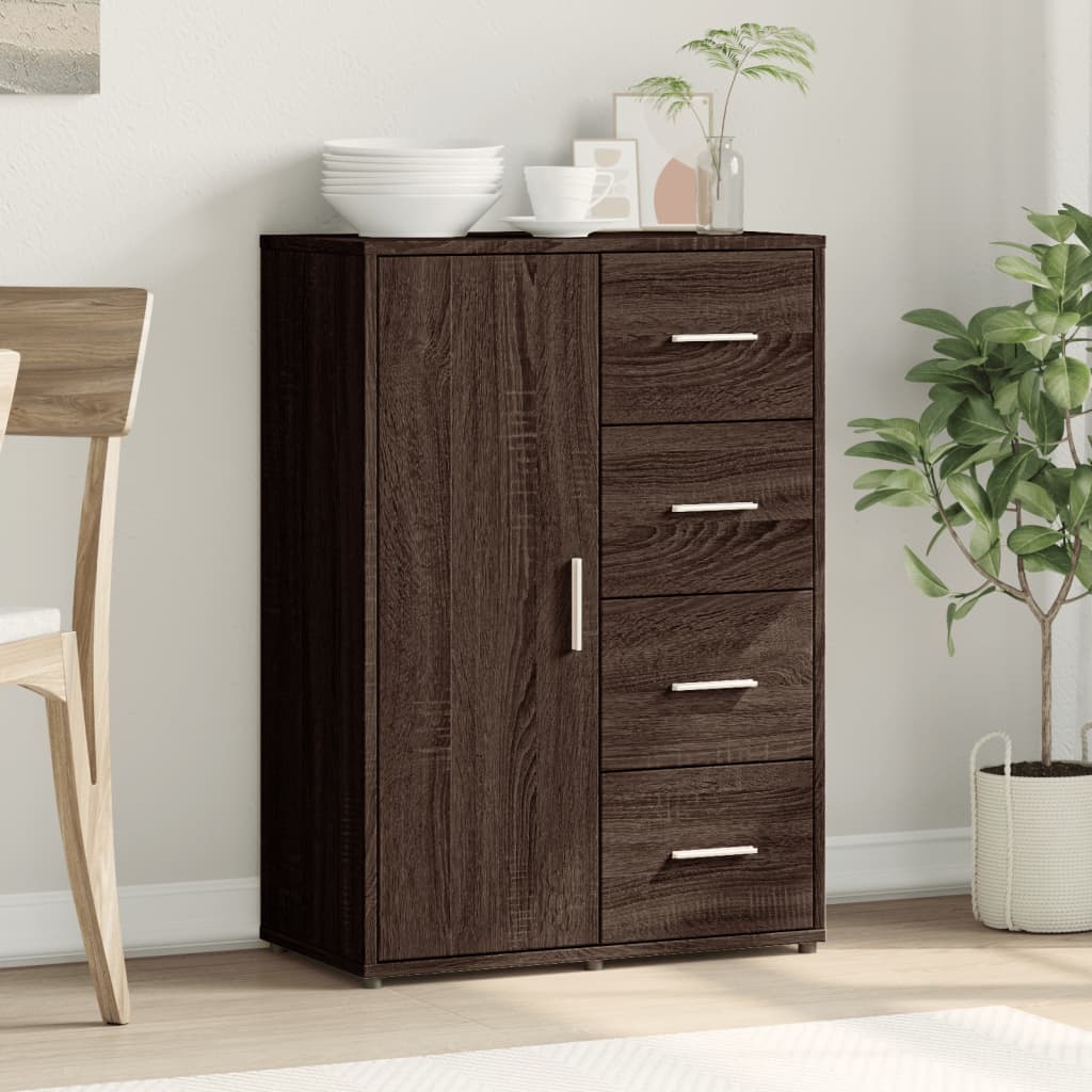 VidaXL Dressoir 60x31x84 cm bewerkt hout bruin eikenkleur