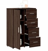 VidaXL Dressoir 60x31x84 cm bewerkt hout bruin eikenkleur