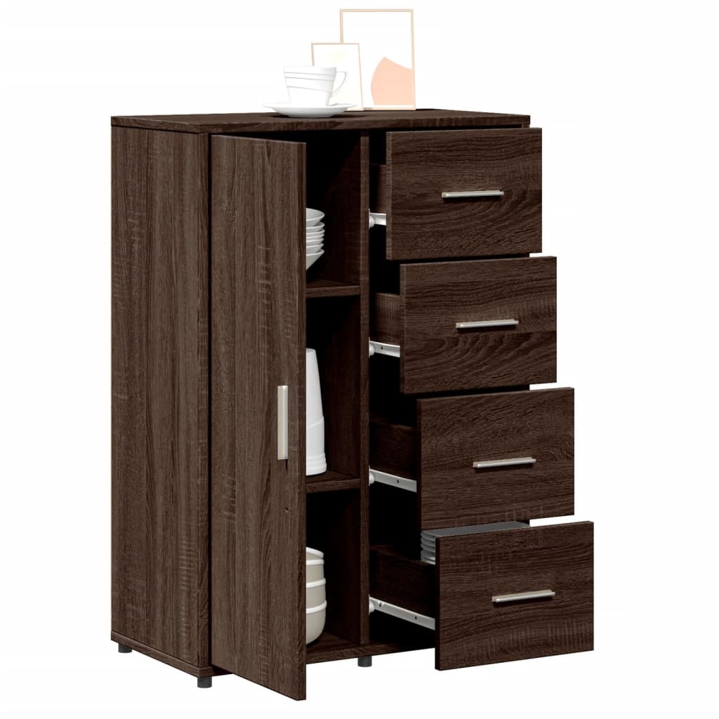 VidaXL Dressoir 60x31x84 cm bewerkt hout bruin eikenkleur