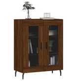 VidaXL Dressoir 69,5x34x90 cm bewerkt hout bruin eikenkleur