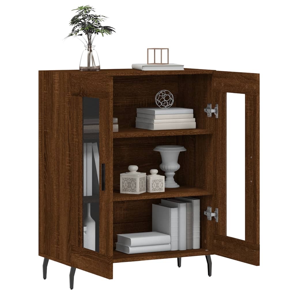 VidaXL Dressoir 69,5x34x90 cm bewerkt hout bruin eikenkleur