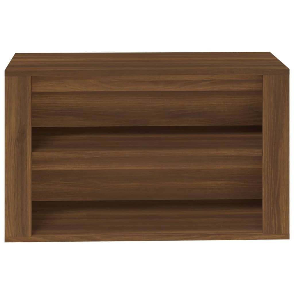 VidaXL Schoenenrek 75x35x45 cm bewerkt hout bruin eikenkleur
