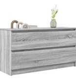 VidaXL Tv-meubel 100x35x54 cm bewerkt hout grijs sonoma eikenkleurig