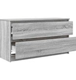 VidaXL Tv-meubel 100x35x54 cm bewerkt hout grijs sonoma eikenkleurig