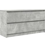 VidaXL Tv-meubel 100x35x54 cm bewerkt hout betongrijs