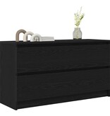 VidaXL Tv-meubel 100x35x54 cm bewerkt hout zwart