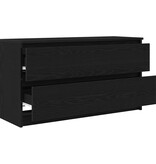 VidaXL Tv-meubel 100x35x54 cm bewerkt hout zwart