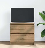 VidaXL Tv-meubel 60x35x54 cm bewerkt hout artisanaal eikenkleur