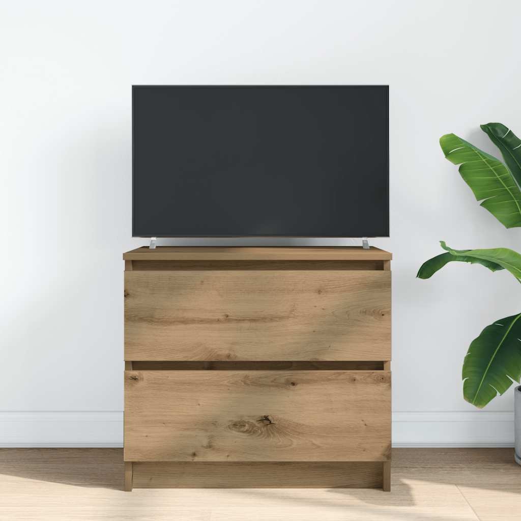 VidaXL Tv-meubel 60x35x54 cm bewerkt hout artisanaal eikenkleur