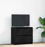 VidaXL Tv-meubel 60x35x54 cm bewerkt hout zwart