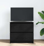 VidaXL Tv-meubel 60x35x54 cm bewerkt hout zwart