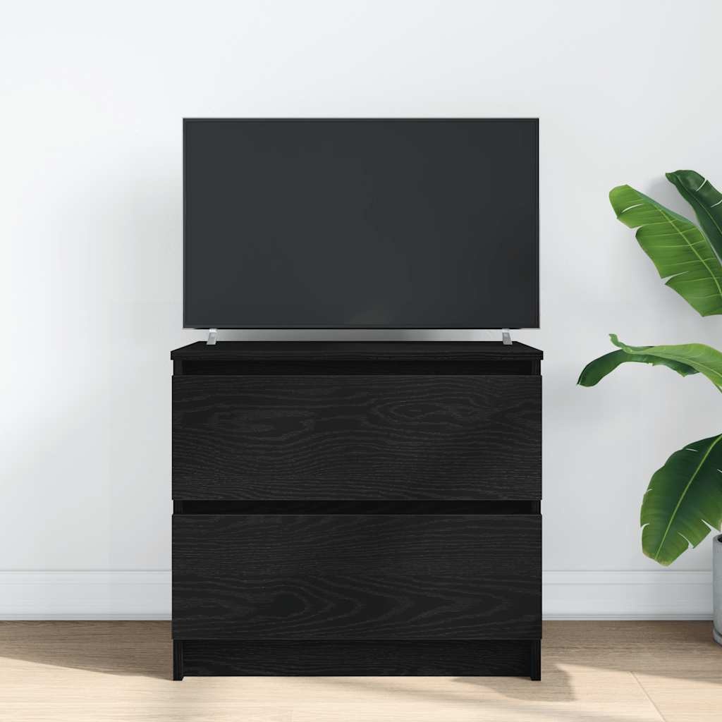 VidaXL Tv-meubel 60x35x54 cm bewerkt hout zwart