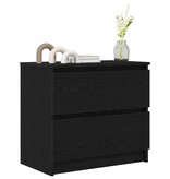 VidaXL Tv-meubel 60x35x54 cm bewerkt hout zwart