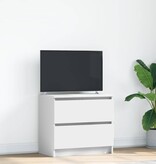 VidaXL Tv-meubel 60x35x54 cm bewerkt hout wit