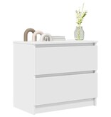 VidaXL Tv-meubel 60x35x54 cm bewerkt hout wit