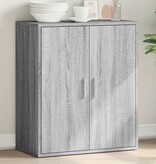 VidaXL Dressoir 79x38x80 cm bewerkt hout grijs sonoma