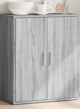 VidaXL Dressoir 79x38x80 cm bewerkt hout grijs sonoma