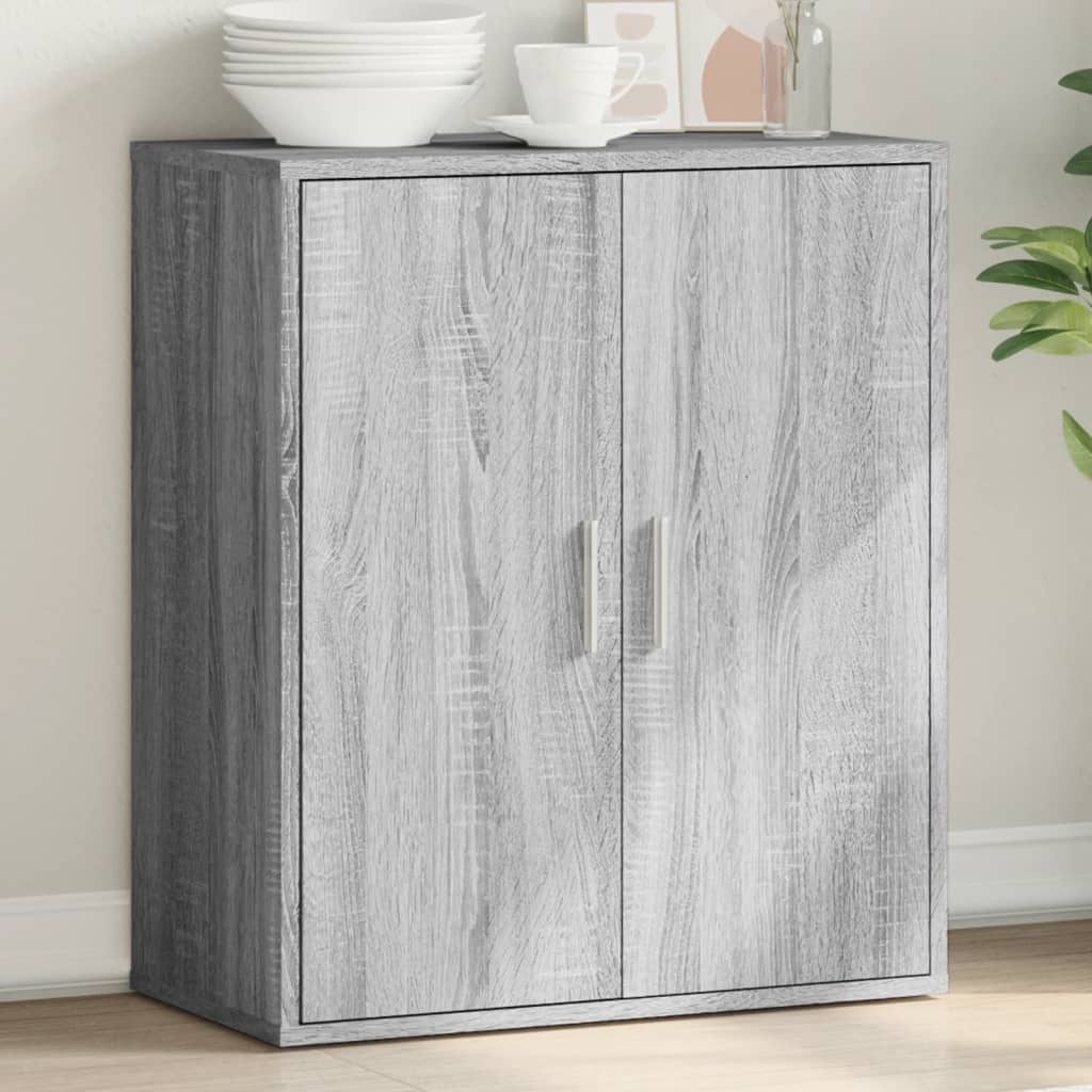 VidaXL Dressoir 79x38x80 cm bewerkt hout grijs sonoma