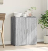 VidaXL Dressoir 79x38x80 cm bewerkt hout grijs sonoma