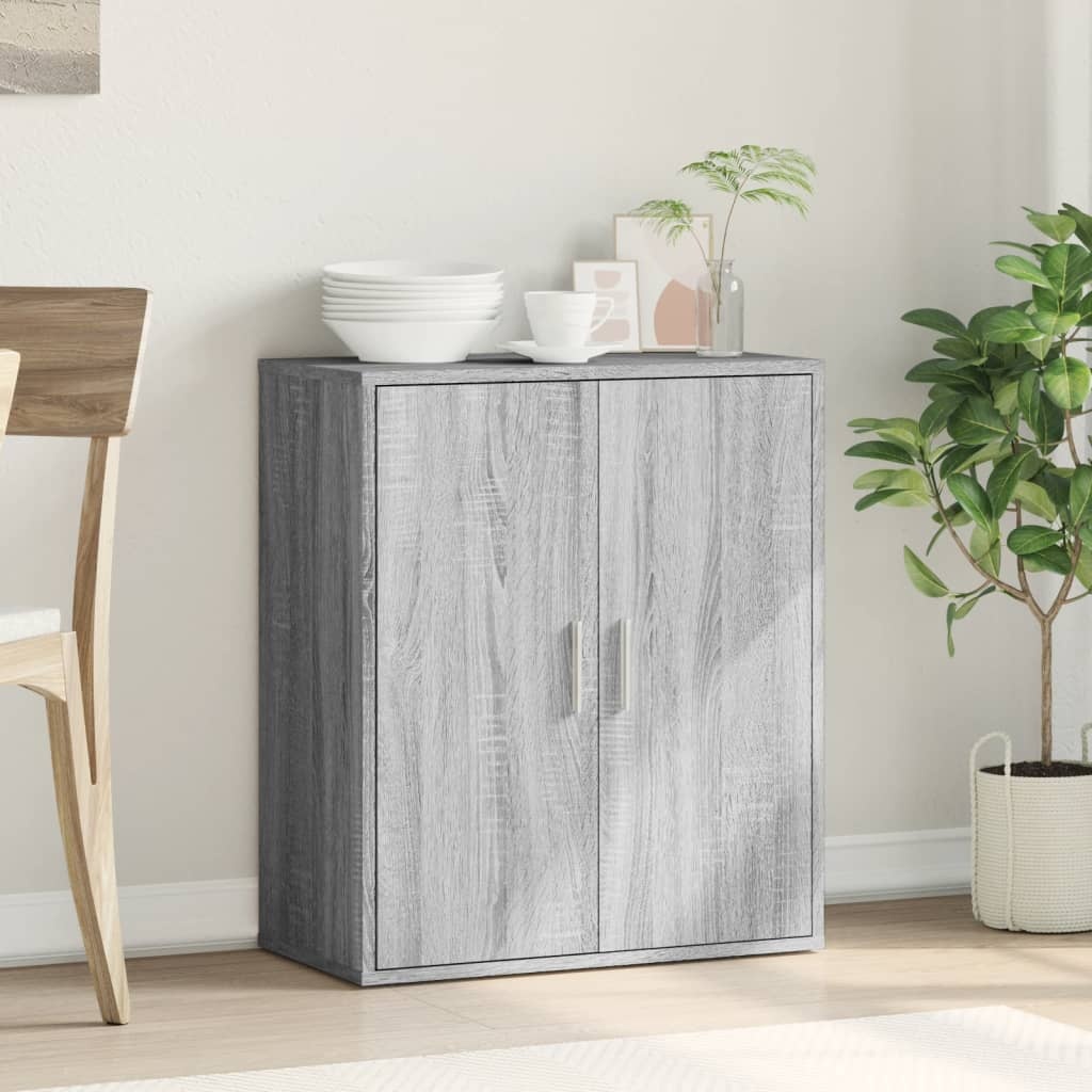 VidaXL Dressoir 79x38x80 cm bewerkt hout grijs sonoma