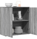 VidaXL Dressoir 79x38x80 cm bewerkt hout grijs sonoma