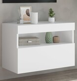 VidaXL Tv-wandmeubel met LED-verlichting 60x30x40 cm wit