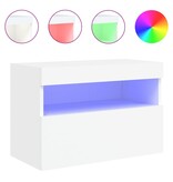 VidaXL Tv-wandmeubel met LED-verlichting 60x30x40 cm wit