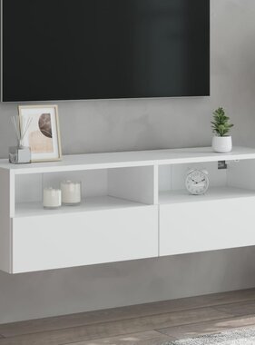 VidaXL Tv-wandmeubel 100x30x30 cm bewerkt hout wit