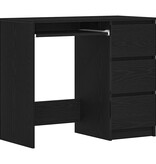 VidaXL Bureau 90x45x76 cm spaanplaat zwart eikenkleurig