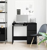 VidaXL Bureau 90x45x76 cm spaanplaat zwart eikenkleurig