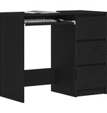 VidaXL Bureau 90x45x76 cm spaanplaat zwart eikenkleurig