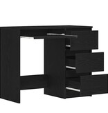 VidaXL Bureau 90x45x76 cm spaanplaat zwart eikenkleurig