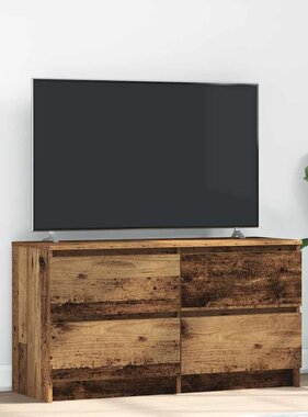 VidaXL Tv-meubel 100x35x54 cm bewerkt hout oud houtkleurig