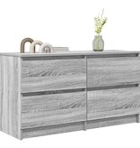 VidaXL Tv-meubel 100x35x54 cm bewerkt hout grijs sonoma eikenkleurig