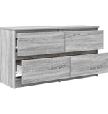 VidaXL Tv-meubel 100x35x54 cm bewerkt hout grijs sonoma eikenkleurig
