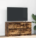 VidaXL Tv-meubel 100x35x54 cm bewerkt hout gerookt eikenkleurig