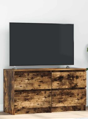 VidaXL Tv-meubel 100x35x54 cm bewerkt hout gerookt eikenkleurig