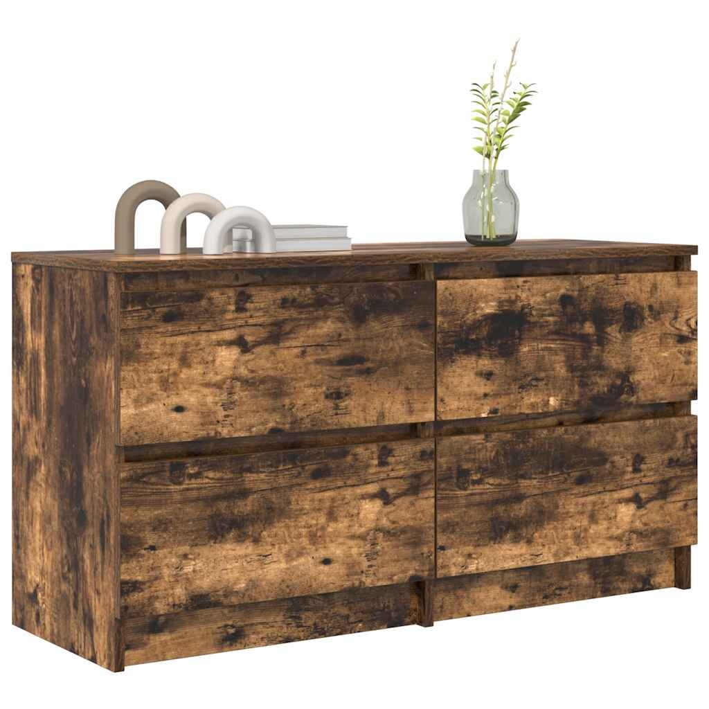 VidaXL Tv-meubel 100x35x54 cm bewerkt hout gerookt eikenkleurig
